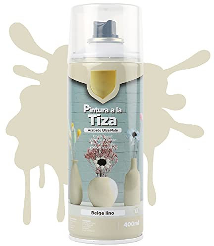H HANSEL HOME Pintura Spray a la Tiza Color Pastel Acabado Ultra Mate - Beige Lino 400ml