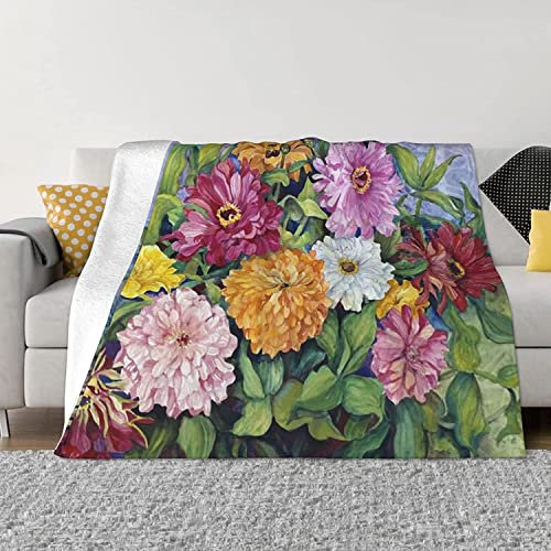 Bunte Blumen Kuscheldecke Flauschige 150X200, 3D Decke, Mikrofaser Sanft Flanell Weich Decke Fleecedecke Sofaüberwurf Tagesdecke kinderdecke für Bett/Sofa