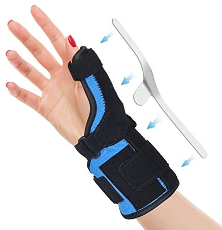 Daumenbandage Links und Rechts, Daumenschiene mit zwei Metallschienen,Daumenbandage für Arthritis,Reduziert Daumn Handgelenkschmerzen und Ermüdung
