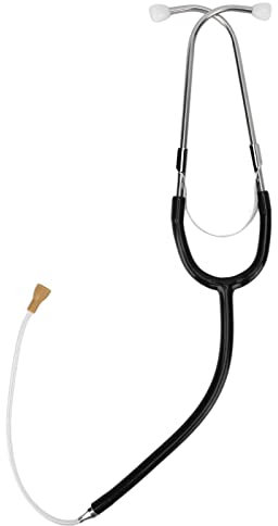 Estetoscopio Clásico, Estetoscopio Audífono Grado Profesional para Pruebas, Ajuste Antideslizante en el Oído, Mangueras Blandas y Sondas Precisas, Ideal Audiólogos y Entusiastas Músic(black)