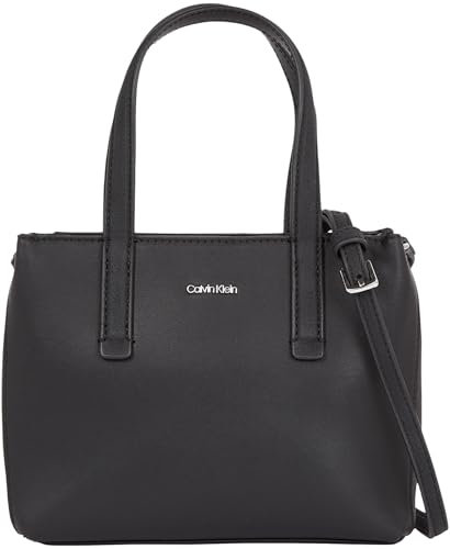 Calvin Klein Women's Ck Must Mini Tote_Pu/Nubuck Crossovers, Ck Black, One Size