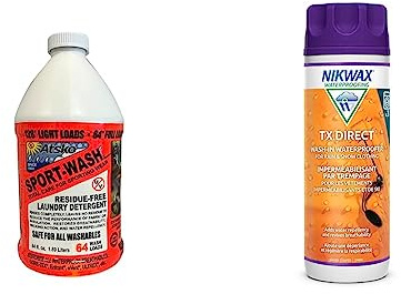 Atsko Sno-Seal Sport Wash Laundry Detergent + Nikwax TX.Direct Waterproofing