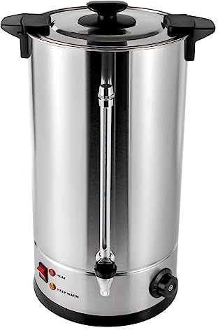 Commercial Coffee Percolator Stainless Steel Urn - Quick Brewing Hot Beverage Dispenser for Home Party, Office, Hotel - Keep Warm Hot Water Maker