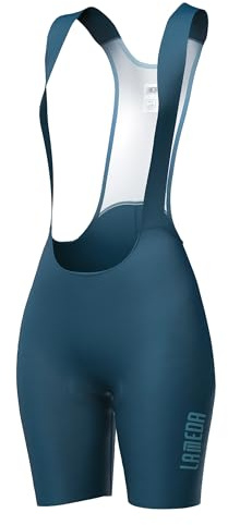 LAMEDA Damen Fahrrad Trägerhose Fahrradhose Kurz Gepolsterte Sommer Atmungsaktiv Elastisch Schnelltrocknend Bib Shorts Radhose für Radfahren Rennrad