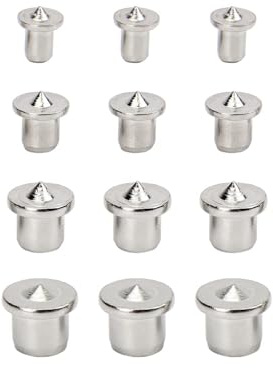 KGDUYC Holzdübel Zentrierspitzen - 12 pcs massiv Dübel Zentrierspitze Dübelhilfe Dübelloch Markierer Dübelsetzer Holzdübel Set 6/8/10/12 mm Für Holzarbeiten Bohrwerkzeuge
