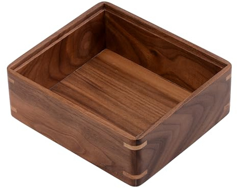 Normcore Caja de almacenamiento compacta – Estación de apisonamiento compacta compatible – Organizador de accesorios de madera de nogal americano genuino Espresso – Diseño modular patentado