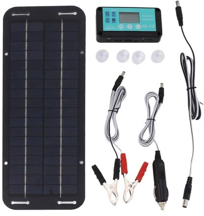 Caricatore Di Mantenimento Solare - Mantenitore Solare Per Batteria Per Auto | Mantenitore Caricatore Di Mantenimento Batteria Solare | Caricabatteria Per Auto A Pannello Solare | Mantenitore Di Caric