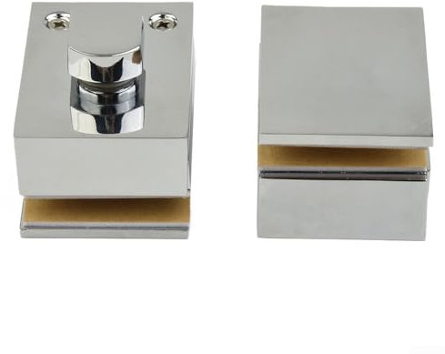 Serrure de porte en verre en alliage de zinc épaissi sans ouverture de panneau, convient pour salle de bain douche verre 5-12 mm, pas de perçage nécessaire