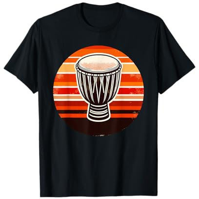 Retro Djembe-Spieler Afrikanische Trommel Musik T-Shirt