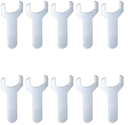 QUARKZMAN 10 Pezzi Chiave a Bocca Aperta Chiave a Bocca Aperta 22X70X2mm Metrica a Forma di U Singola Estremità Super Sottile Testa Piana Chiave a Galvanizzazione