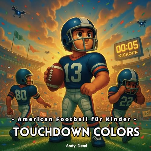 Touchdown Colors - American Football für Kinder - Spaß und Kreativität auf jedem Spielzug: Ein Malbuch für kleine Quarterbacks und große Football-Fans