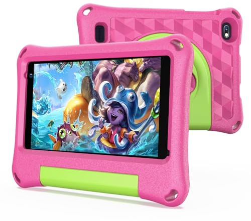 GOZZGEAR Android 13 Kids Tablets 7 inch for Toddler, Parental Control, Free Kids APP,32GB GMS Certified WiFi Dual Camera with Eye Protection, Pink