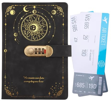 Diario con candado, cuaderno A5 para información personal, cuaderno bloqueable para la privacidad, para adultos, adolescentes, escritores, viajes, estudiantes, cumpleaños, vacaciones, casa, oficina