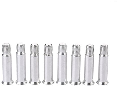 MUXSAM Inline Skate Axle Screws for Wheel Fastening, 8-Pack Steel Rollerblade Wheel Screws Replacements, OD 0.31/8mm Bolt Fittings Skate Wheel Axles Repair Kit(Silver)