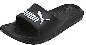 PUMA Divecat V2 - Sandalias deslizantes, Unisex Adulto, Multicolor (Puma Black Puma White), 43 EU