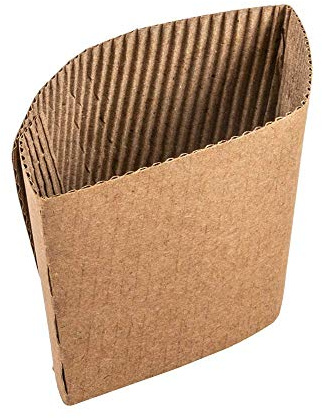100 Stück - Isolierhüllen für Gläser, 360 ml, 170 + 90 g/m2, 12,5/10,5 x 5,8 cm, natürlicher Karton