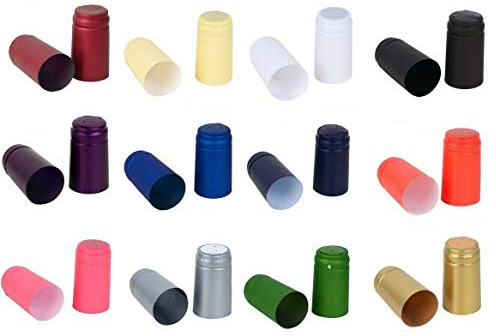 HUGBERT Top Schrumpfkapseln, Kapseln für Weinkorken, Flaschenkapseln mit einem Aufreißstreifen, Siegelkapseln, verschiedene Farben, Passt zu jeder Standard Wein- oder Sektflasche, Silber, 50 Stück