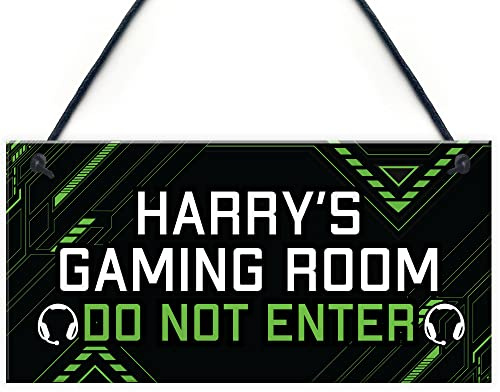 Personalised Gaming Room Sign Do Not Enter Plaque Gamer Gift For Birthday Xmas