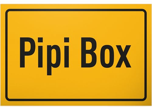 DankeDir! Pipi Box - 30 x 20 cm Schild - lustig Toilettenschild Kloschild Klo Schild WC Schild zum aufhängen Toilette - Herren witzig Gästetoilette Gäste WC Deko Wand Türschild
