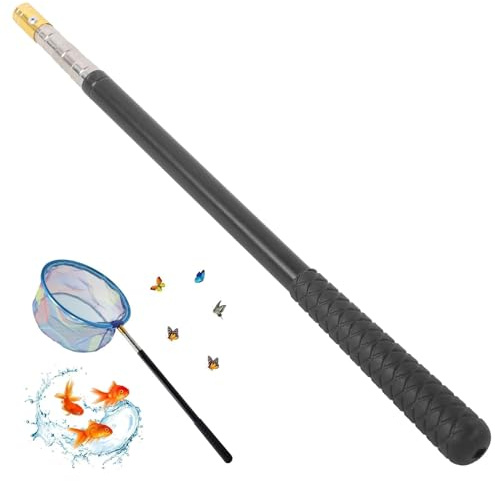 Agatige Telescopic Fishing Rod, Portable Hand Fishing Poles, Stainless Steel Extendable Mini Stream Pole Fishing Gear Equipment for Fish Tanks, Ponds, Lakes, 15.7x1.2in