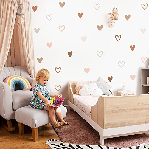 Neukids 72 st Boho hjärta väggtatuering, ihålig och hjärta väggklistermärke flickrum barnrum babyrum, sovrum vardagsrum hall väggklistermärke dekoration