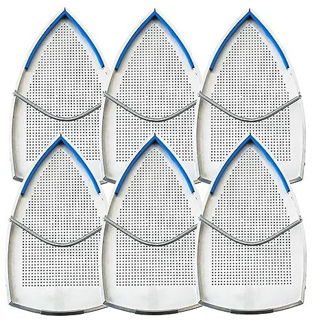 Blooy - Lot de 6 chaussures de fer à repasser Silver Star ES-85AF ES-94A à alimentation par gravité pour fer à vapeur 205 mm x 111 mm résistant à la chaleur 260 ℃, revêtement PTFE de 0,6 mm