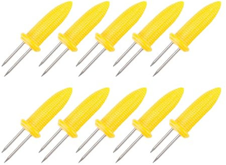 Maiskolbenspieße, Maiskolben Halter, Edelstahl Maishalter Maiskolben Nadel, Für Hausmannskost Grillen Partys Weihnachtsfeiern Grillen im Freien, 10 pcs.