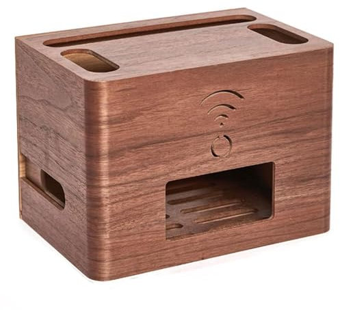 esmen WiFi Router Aufbewahrungsbox WiFi Router Aufbewahrungsbox Cord Management Box TV Schrank Set-Top-Box Steckdose Draht Aufbewahrungsbox Streifen Versteckte Aufbewahrungsbox für Büro und Zuhause