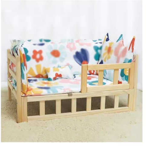 EHEIN Katzenbett, Plüsch-Katzenbett for den Innenbereich, Katzenhängematte aus Holz, Katzensofa, geeignet for Katzen, Hunde, Kaninchen, Kleintiere (Color : Style2, Size : S)