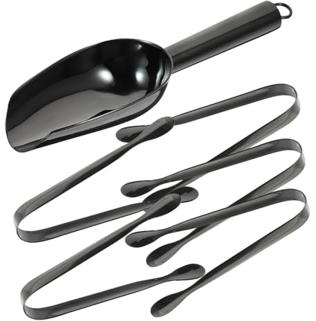 CIYODO Edelstahl Eisschaufel Set 7X2 Zoll Multifunktionale Eisportionierer Und Eiswürfelzange Für Küche Haushalt Und Bar Zum Schöpfen Von Eis Mehl Und Getreide