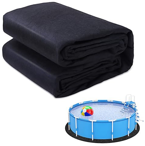 300 g/m² Pool-Pads für oberirdischen Pool, 4,5 m runde Unterpoolmatte aus strapazierfähigem und verhindert Durchstechen von Geotextilmaterial zum Schutz und zur Verlängerung der Lebensdauer des