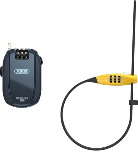 ABUS Kabelschloss Combiflex – Schloss zur Sicherung von Skiern & Kabelschloss Combiflex TravelGuard
