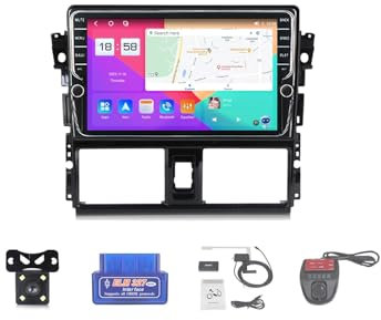 Autoradio 2 DIN Bluetooth 5.0 Android 12 Stereo per Toyota Vios XP150 2013-2020,Auto Player Digitale con Touchscreen da 9,Carplay Android Auto Supporta SWC RDS/FM AM Radio/GPS/Dab+(K400S)