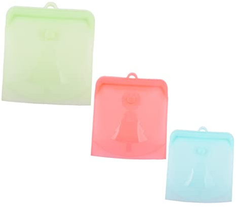 Beaupretty 3-teiliges Set Wiederverwendbare Lebensmittelaufbewahrungsbeutel mit Verschlussstreifen Silikon-gefrierbeutel für Küche Reisen und Zuhause Bewahren Nährstoffe und Aromen