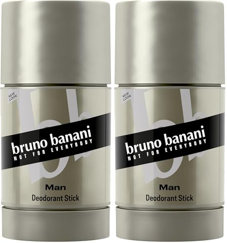 bruno banani Man Deodorant Stick - Herb-aromatisches Herren Deodorant, 1x75ml (Packung mit 2)