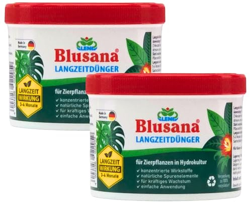 Blusana Langzeitdünger Lewatit HD 50 1000 ml NPK 2-1-2 Hydrokultur Dünger | Granulat Dose, mineralischer Dünger mit Ionenaustauscher, 3-4 Monate Wirkung, für Zierpflanzen