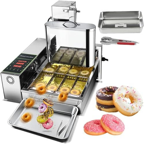 Fully Automatic Donut Making Machine, Commercial 4 Rows Auto Doughnut Maker, Thickness Auto Flip Donut Fryer