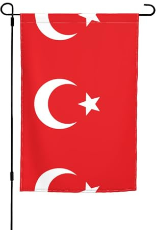Bandiera della Turchia Decorazione da giardino bandiera 30,5 x 45,7 cm, 100% fibra di poliestere, tessuto spesso, universale per tutte le stagioni