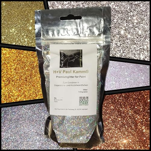 H+V Paul Kamm® - 50g Premium-Glitter Zusatz Wandfarbe Deckenfarbe Glitzer