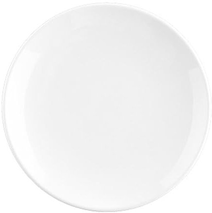JUSKAQZYI Platos Platos Llanos de melamina Blanca Platos de Ensalada Platos de Carne Platos de Postre Irrompibles Adecuado para Uso Diario Buffet Reutilizable Paquete de 5 vajilla Platos