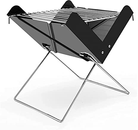 IWENZHKPA Holzkohlegrill Tragbarer Holzkohlegrill Holzkohlegrill Grill Outdoor BBQ Grill Kochen Edelstahl Klapp Camping Grill Camping Grill