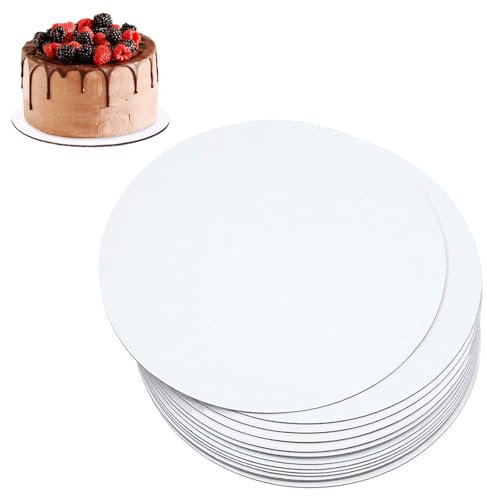 Druuzyl 12 Bases para Tartas Redondas 30cm - Cartón Grueso 3mm - Soporte para Transporte y Exhibición de Pasteles/Tartas - Pack Profesional para Repostería