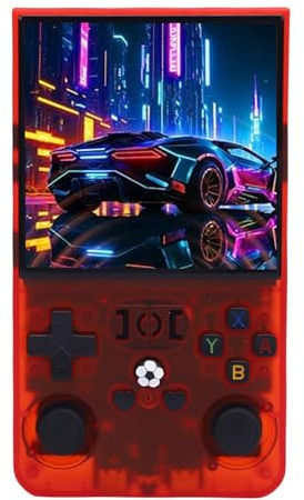 Cosiki Consola de Juegos Portátil R36MAX, Videoconsola Retro, Reproductor de Juegos de Código Abierto con Pantalla de 4 Pulgadas 720x720 y 4000 MAh, Más de 30 Emuladores, Más de 18000 (128G)