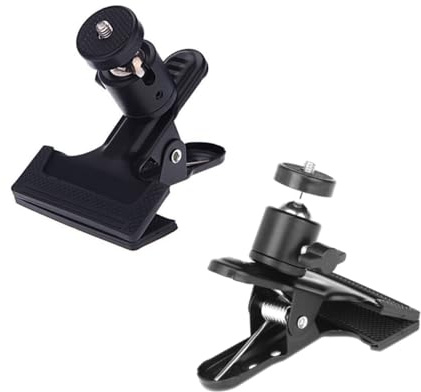 Mehrzweck Kamera Klemme für Blitzlampe und Actionkamera Schwarz | Metall und Abs Gummi, Leichtes Zubehör für Outdoor Fotografie, Sichere Fixierung von Gehäusen