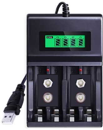 USB Fast Charging Adapter For 2A/3A 9V Batteries Charging Station With LCD Display And Smartly Technology LCD Display Charger