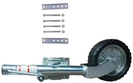 OTQEFTN Heavy Duty Marine Swivel Trailer Jack - Bolt-On Swivel Tongue Jack, Swivel Trailer Wheels, Trailer Jockey Wheel with 10 Wheels, 10.5 Lift, Telescopic Jockey Wheel for 900kg Trailer