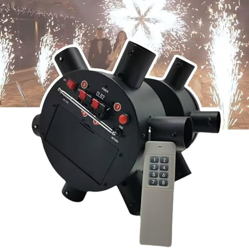 Accenditore for fiori a fiamma fredda, effetto scenico circolare, fontana for fuochi d'artificio rotante a 360 gradi con telecomando, rotazione del mulino a vento for fontana, for matrimoni, palchi