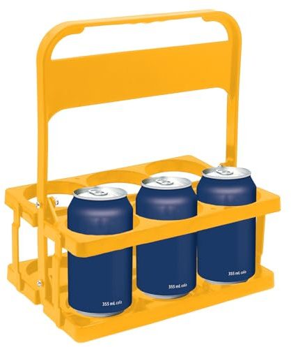 Milchflaschenhalter – 6-Loch-Bierflaschen-Präsentationshalter, wiederverwendbarer Milchflaschen-Organizer, zusammenklappbarer Weinflaschenhalter mit Griff für Saft, Kaffee, Bier und andere