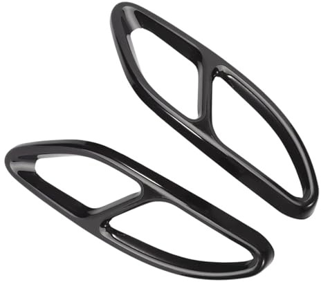 garniture d'embout queue 2 Pièces Cache-pot D'échappement Arrière Voiture Autocollant De Garniture, Accessoires Extérieurs Compatible Avec Benz Pour Classe B W246 2015 2016 2017
