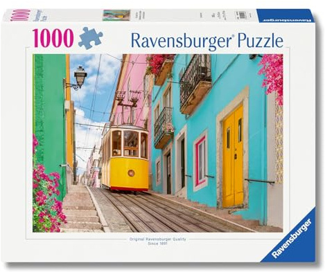 Ravensburger - Puzzle 1000 Piezas Tranvía de Lisboa, Puzzle Adultos 70x50 cm